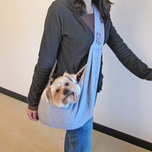 Designer Reversible Dog Sling Carrier for Small Dogs.
