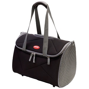 Dog Carrier by Teafco Pet Avion Airline Approved Pet Carrier with Shoulder Strap and Pockets, Black, Medium.