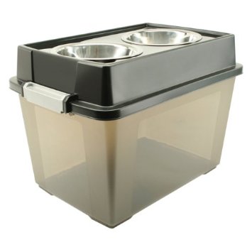 Large Elevated dog feeder Airtight food storage