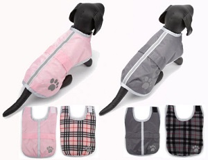 Winter Dog Coat - Reversible Blanket Dog Coat Jacket Reflective Water Resistant.